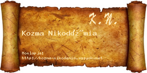 Kozma Nikodémia névjegykártya